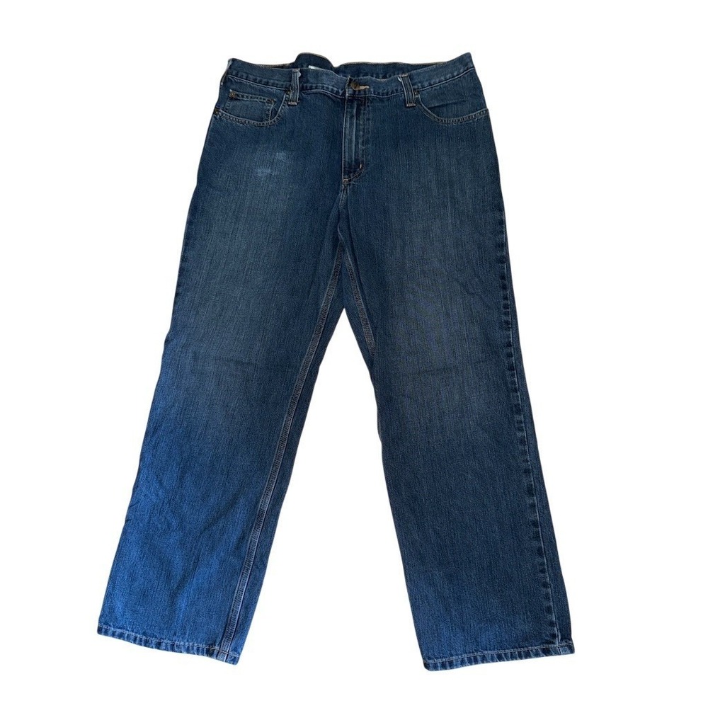 Carhartt Jeans Mens 38x30 Blue Medium Wash Relaxed Fit Straight Workwear